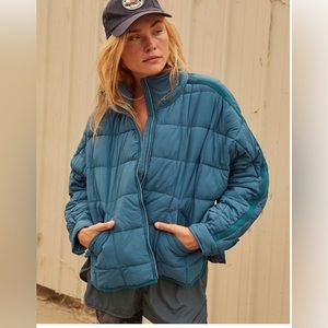 Free people pippa packable jacket coastline xs